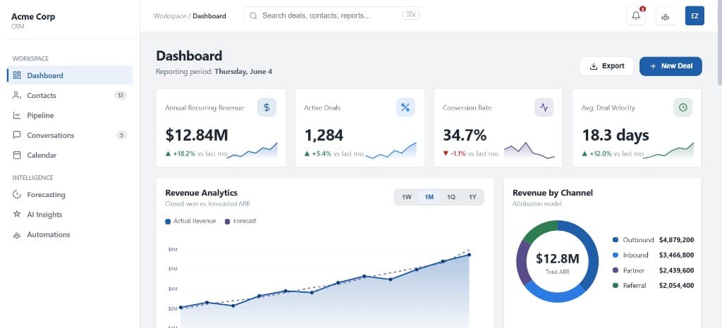 Contractor Custom CRM — Custom CRM + Google Calendar integration